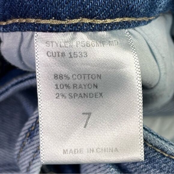 Altar'd State Jeans Women's 7 Blue Flare Mid-Rise Light Denim Ripped Distressed - Picture 6 of 12